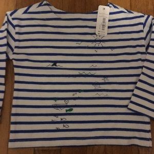 Striped sea print jersey